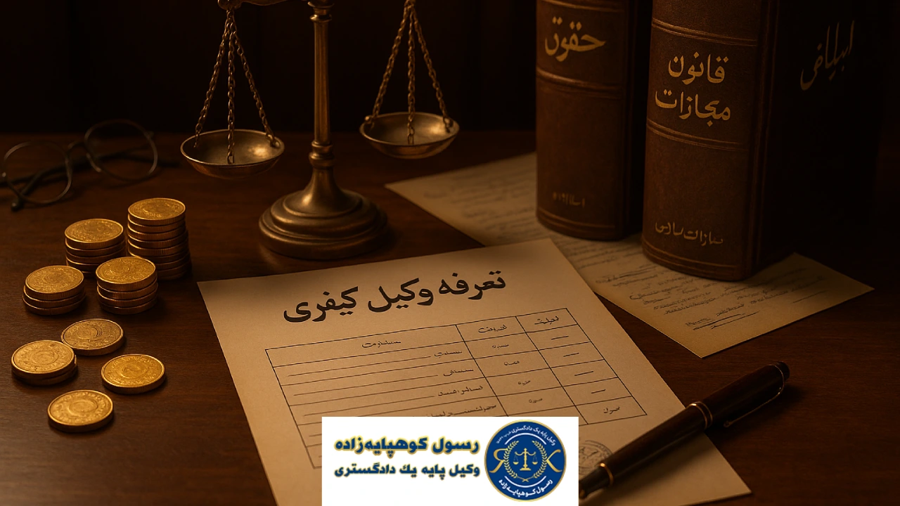 مقدار هزینه وکیل کیفری | هزینه وکیل کیفری
